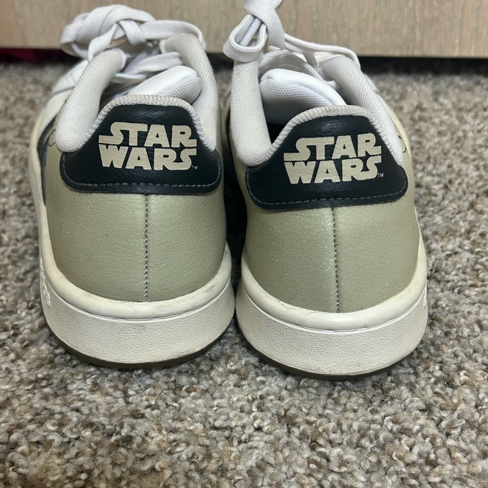 adidas Star Wars x Grand Court Baby Yoda Men's Sneakers White Black Grogu Sz 5.5 - Picture 6 of 12
